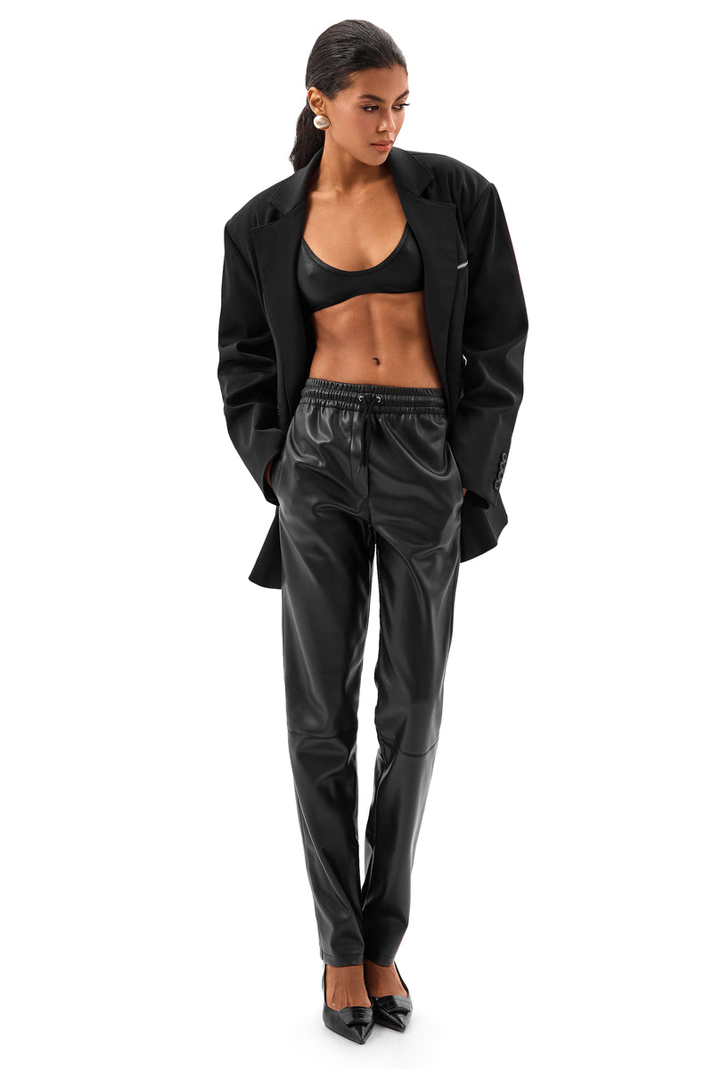 OVERSIZE VEGAN LEATHER JOGGERS
