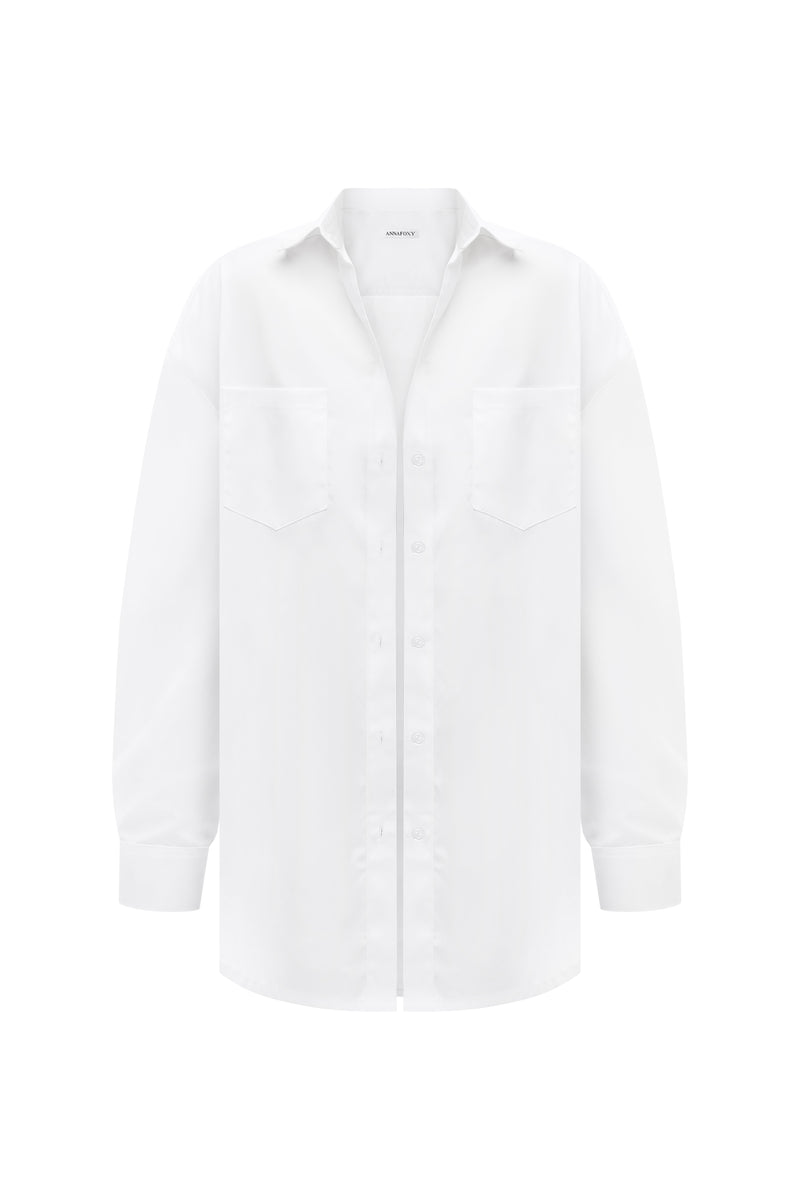 OVERSIZE BASIC WHITE SHIRT