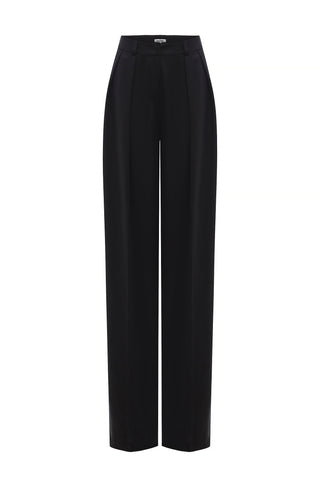 WIDE GRAPHITE BLACK TROUSERS