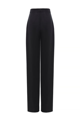 WIDE GRAPHITE BLACK TROUSERS