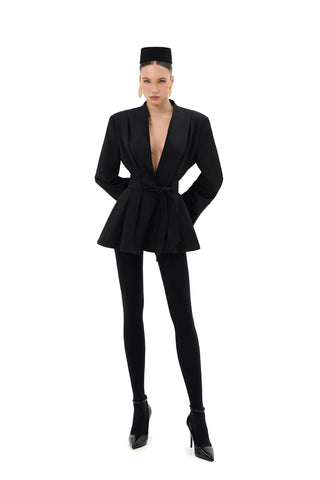 NOIR LONG BELTED BLAZER