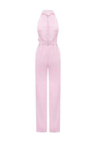 PINK JUMPSUIT IN LINEN