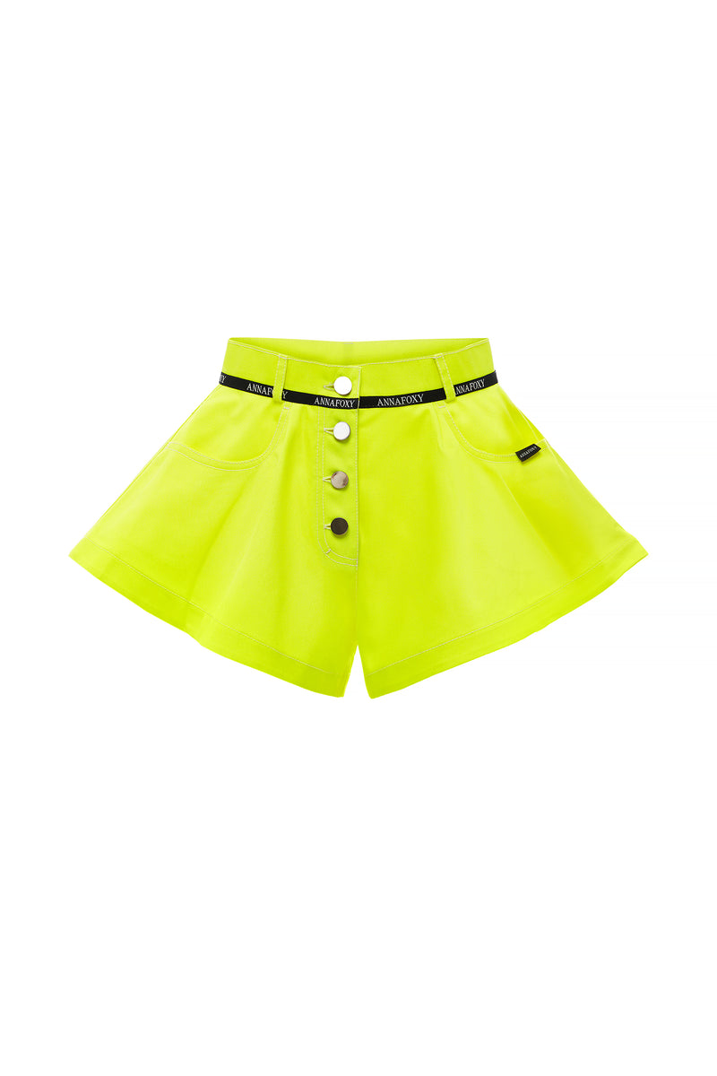 LEILA FRESH GREEN JEANS SHORTS