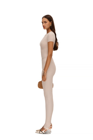 FLUX BEIGE STIRRUP TIGHTS