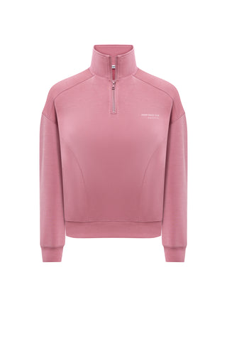 CALME DUSTY ROSE HALF-ZIP
