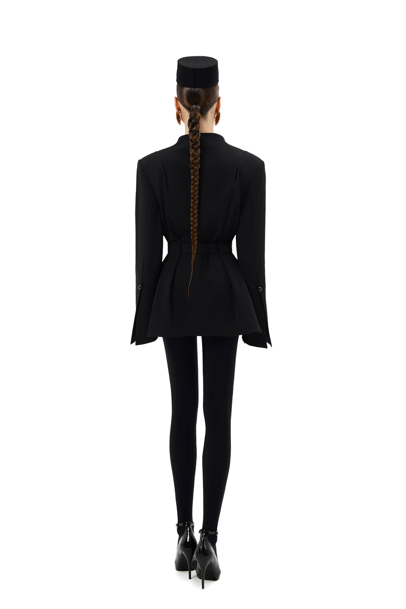 NOIR LONG BELTED BLAZER