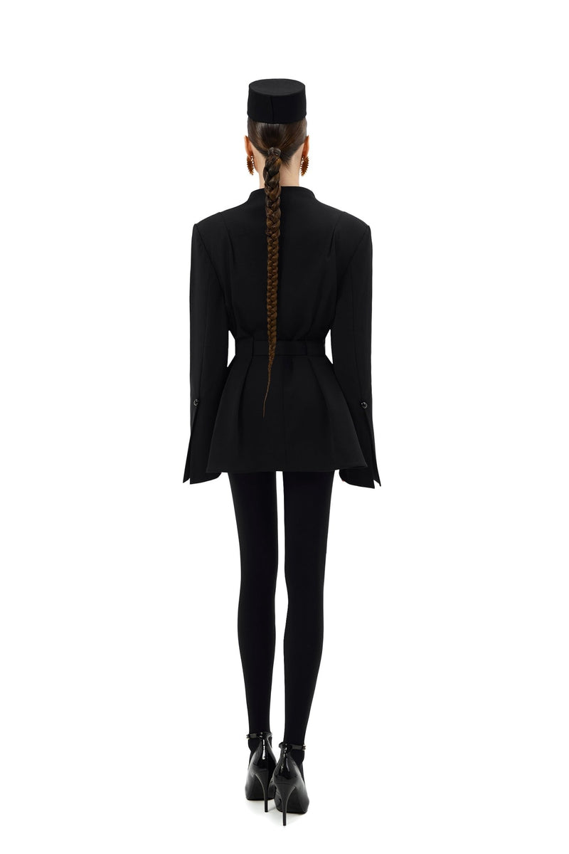 NOIR LONG BELTED BLAZER