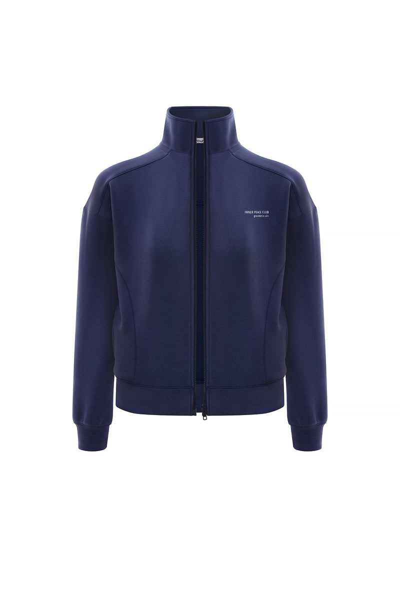 CALME NAVY BLUE FULL-ZIP