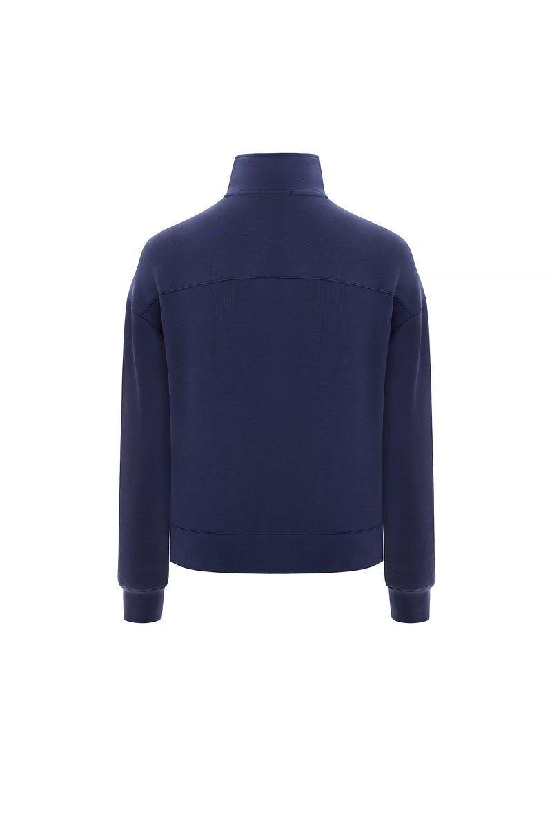 CALME NAVY BLUE HALF-ZIP