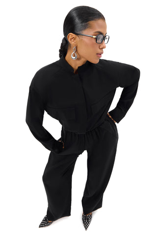 AIRE GRIS NOIR JUMPSUIT