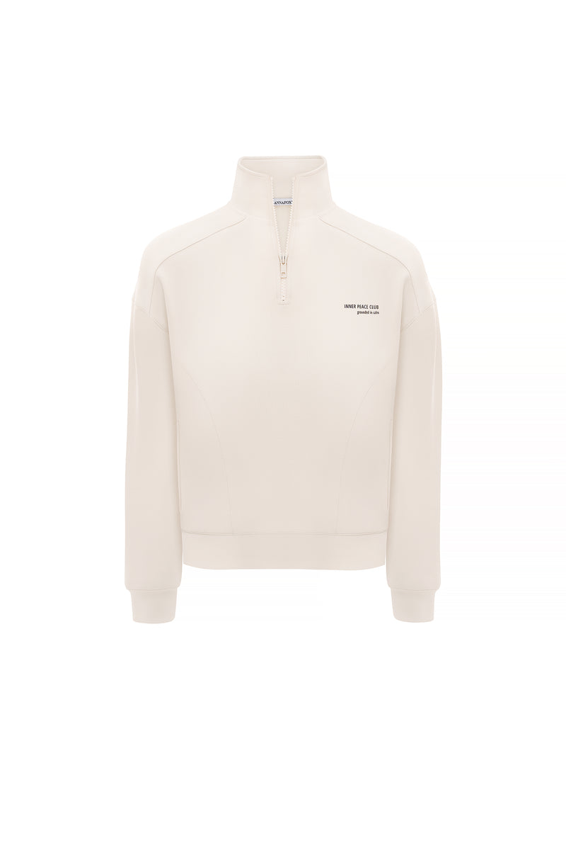 CALME CREAMY HALF-ZIP