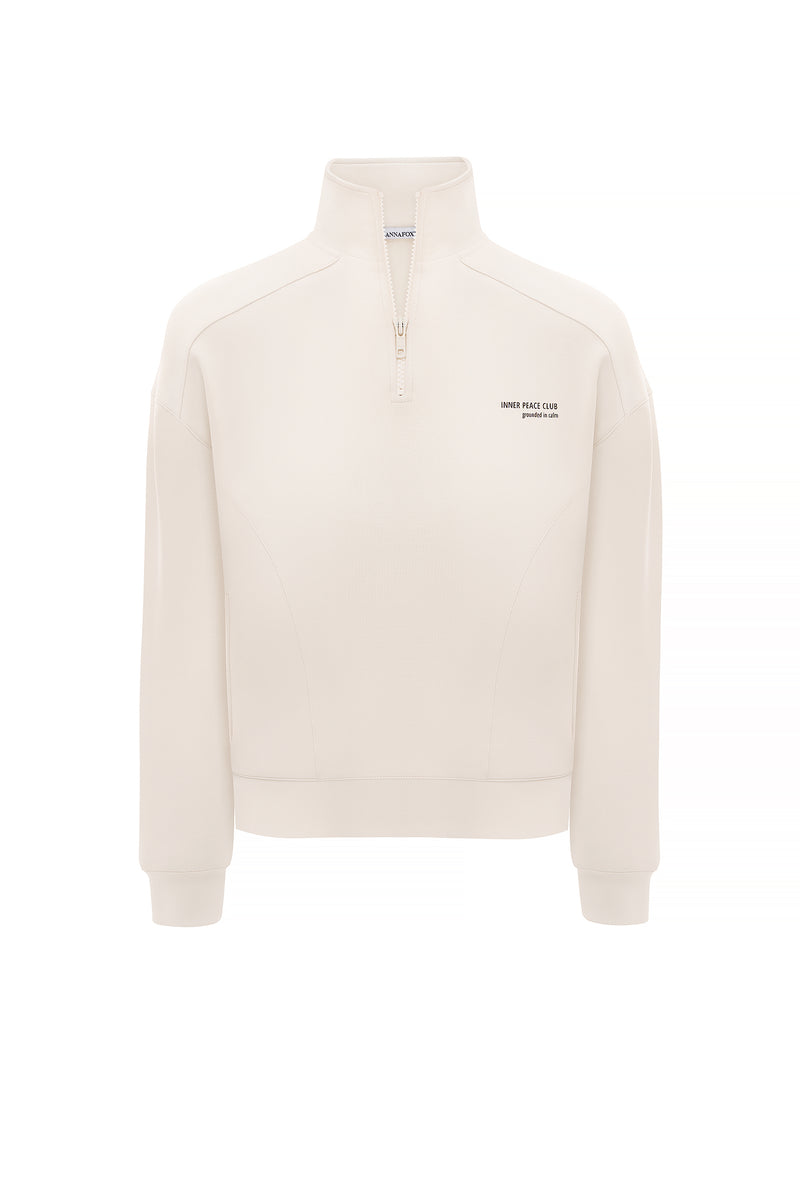 CALME CREAMY HALF-ZIP