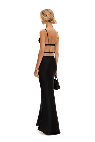 AMELIA NOIR SILK TOP