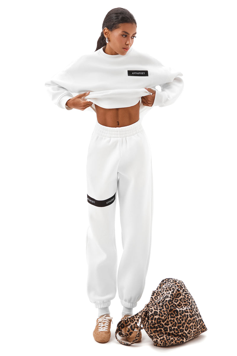 OVERSIZE OFF-WHITE CASUAL JOGGERS