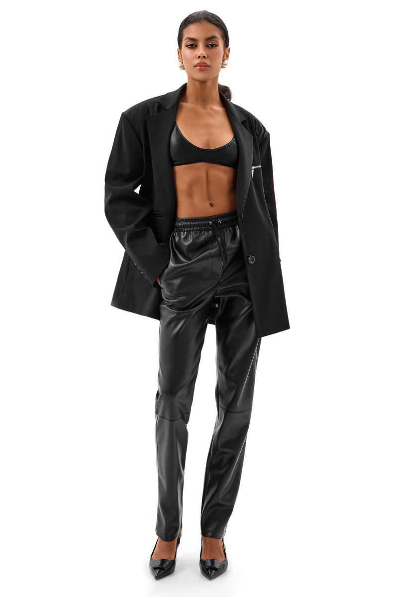 OVERSIZE VEGAN LEATHER JOGGERS