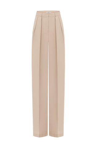 WIDE BEIGE TROUSERS