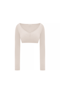 FLUX CROPPED LONG BEIGE TOP