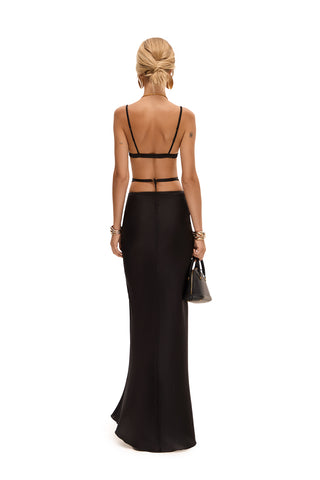 AMELIA NOIR SILK TOP