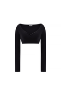 FLUX CROPPED LONG NOIR TOP