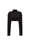 AMELIA NOIR SILK LACE BLOUSE