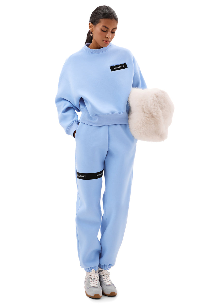 OVERSIZE BLUE CASUAL JOGGERS