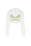 AMELIA CROPPED 2 IN 1 SILK SHIRT