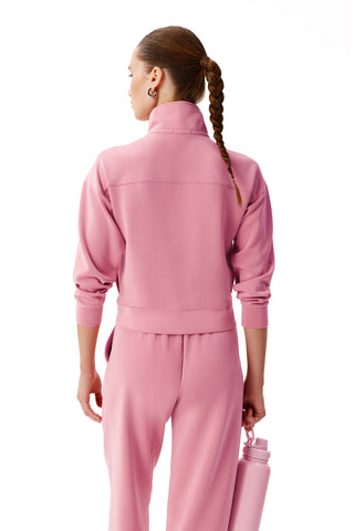 CALME DUSTY ROSE HALF-ZIP