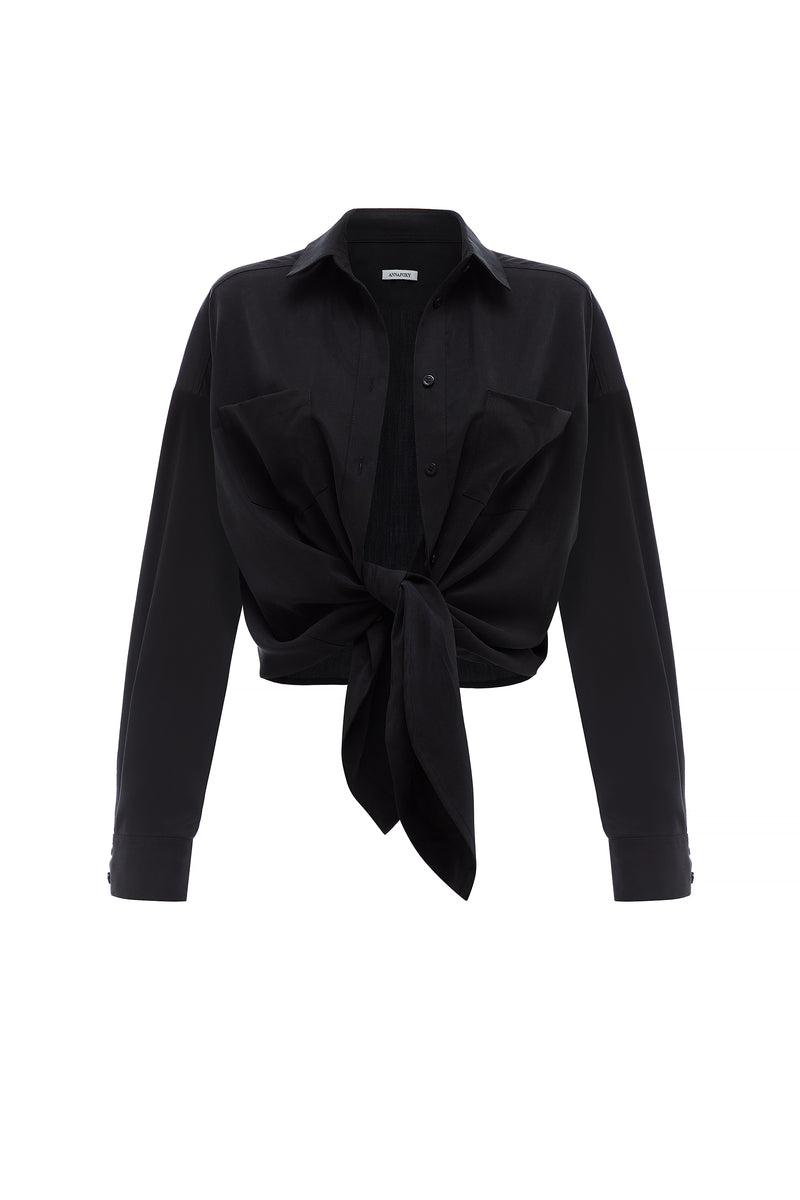 OVERSIZE GRAPHITE BLACK SHIRT