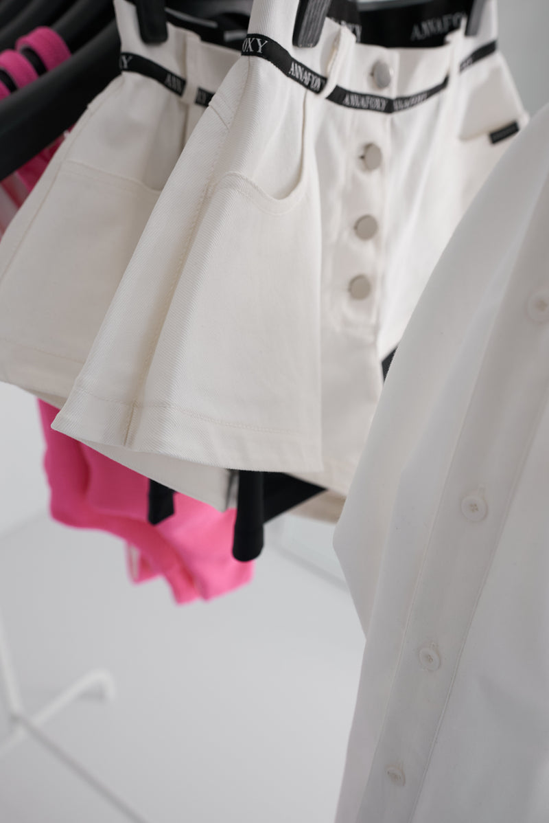 LEILA WHITE JEANS SHORTS