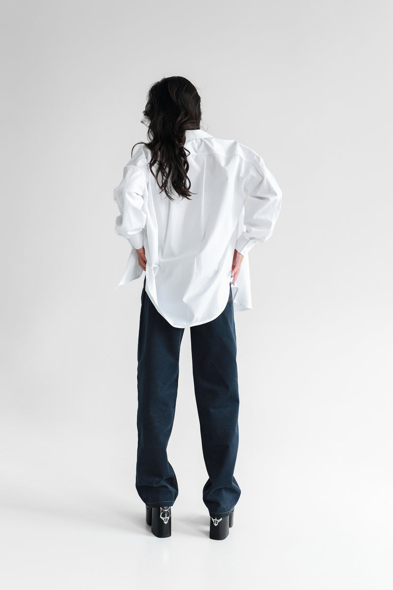 OVERSIZE BASIC WHITE SHIRT
