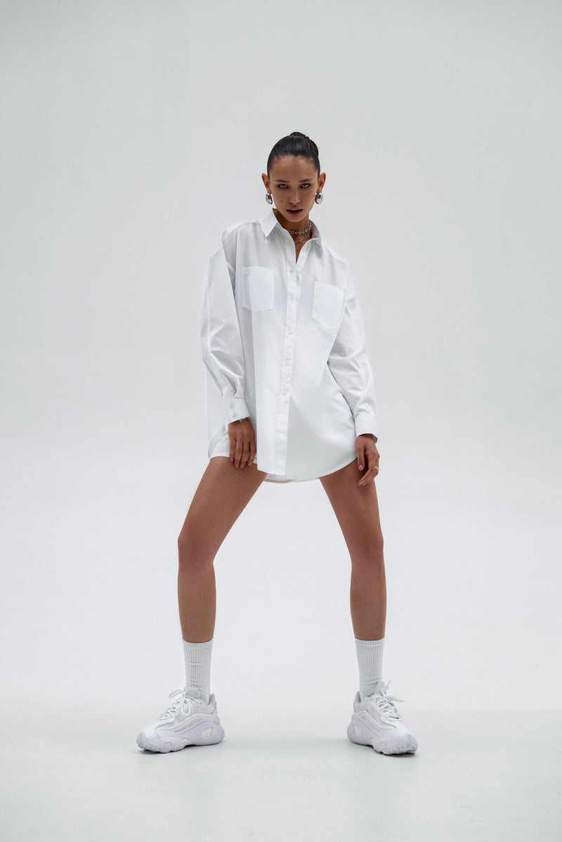 OVERSIZE BASIC WHITE SHIRT