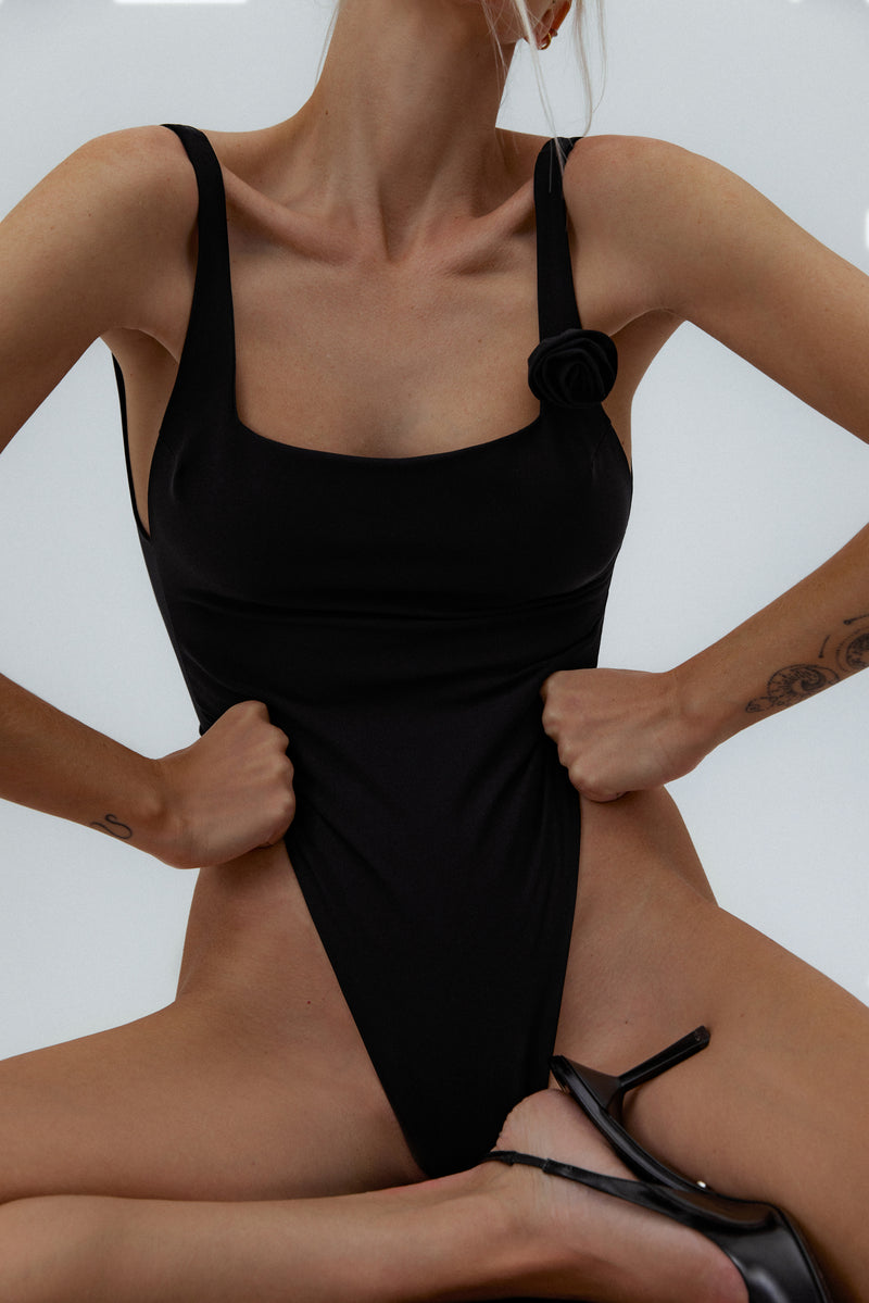 BLACK ROSE BODYSUIT