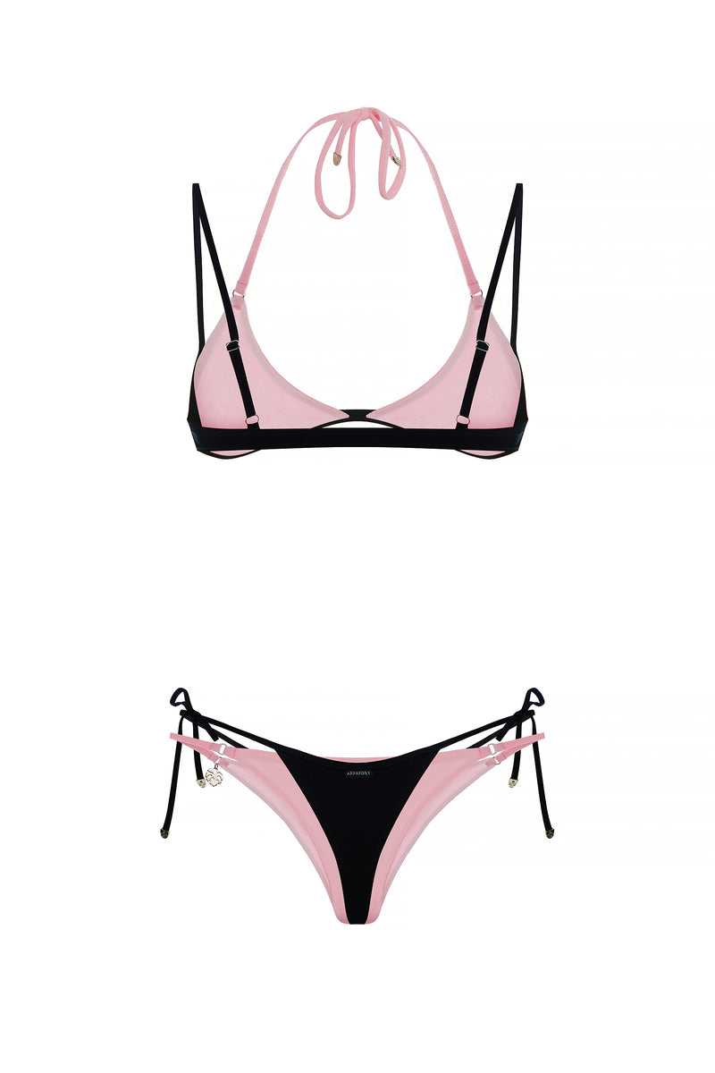 DOUBLE LAYER SET SOFT PINK | BLACK