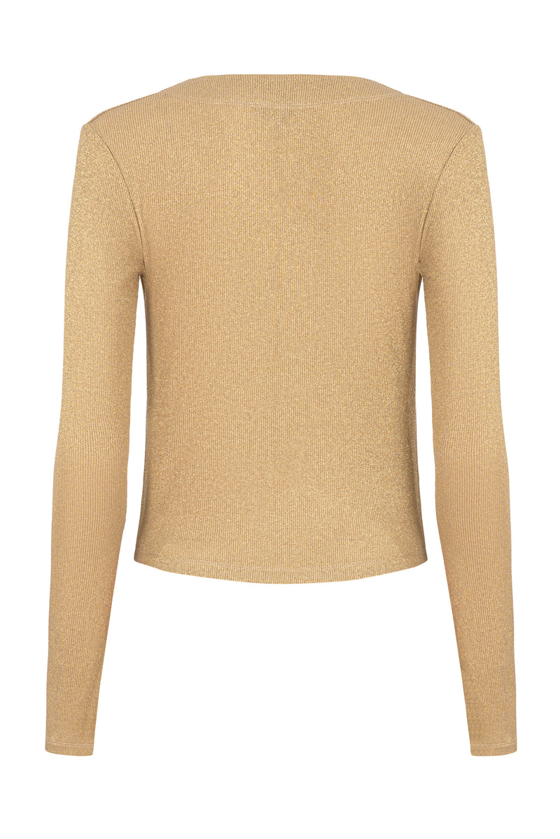 GOLDEN CROPPED CARDIGAN