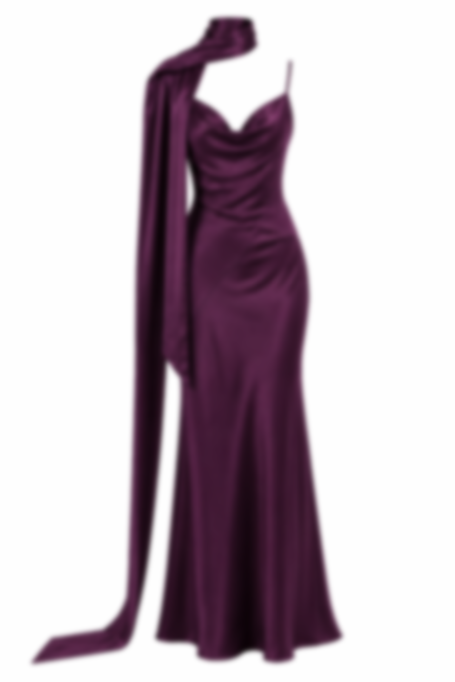 EVE PLUM MAXI SILK DRESS
