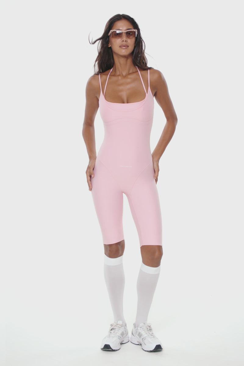 FLUX PINK DOUBLE CAMI CATSUIT