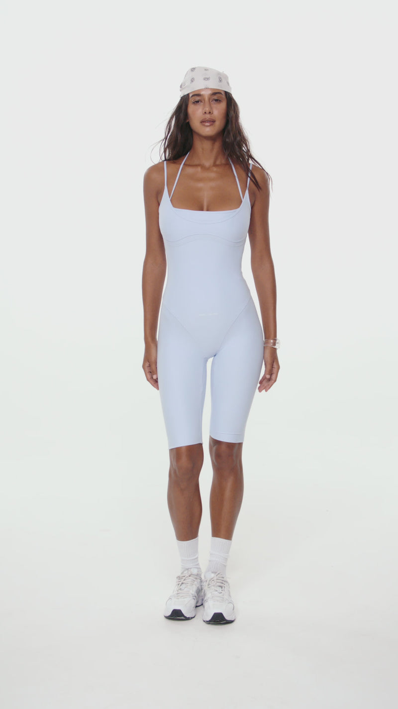 FLUX BLUE DOUBLE CAMI CATSUIT