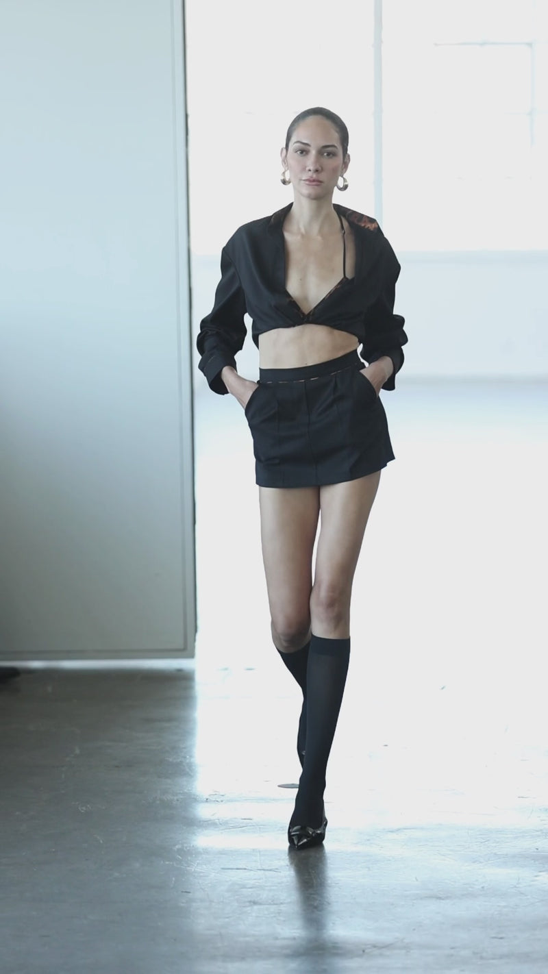 BLACK GELSO SHORTS-SKIRT