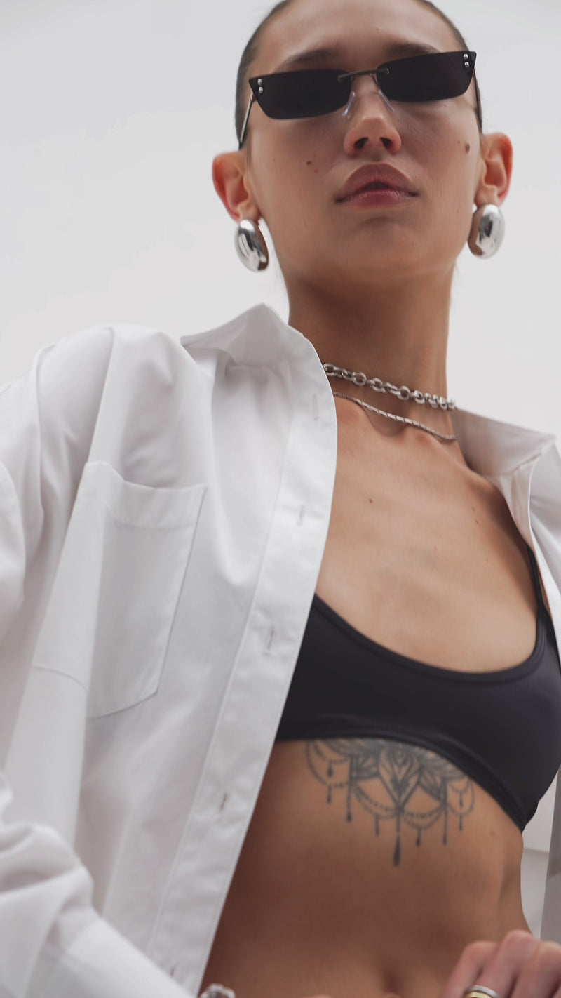 OVERSIZE BASIC WHITE SHIRT