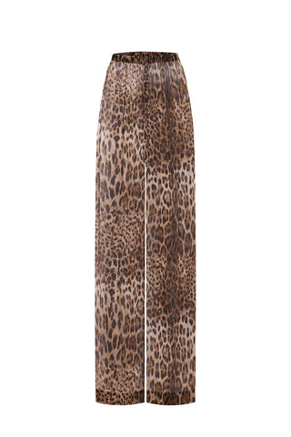 NYX LEOPARD SILK TROUSERS
