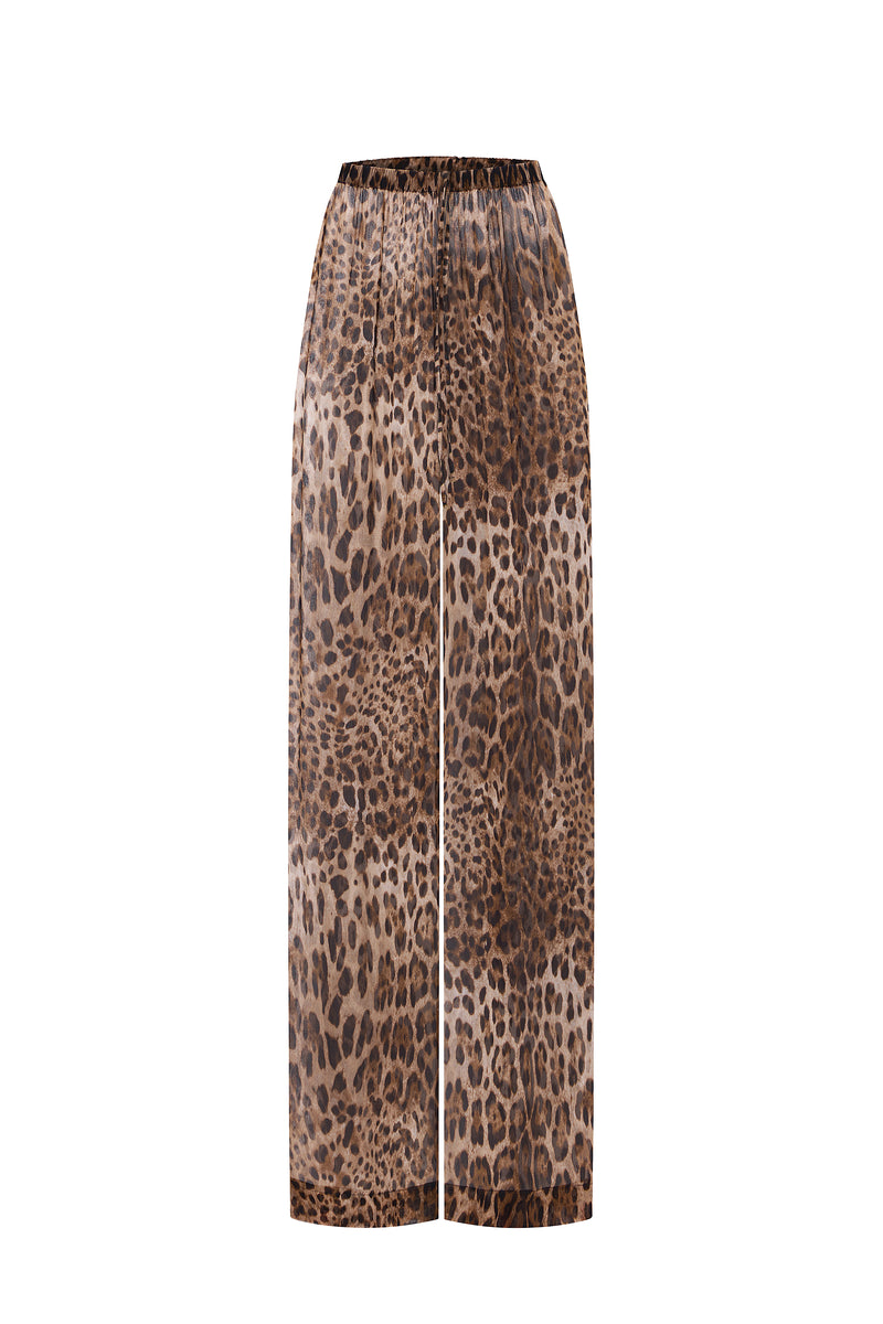 NYX LEOPARD SILK TROUSERS