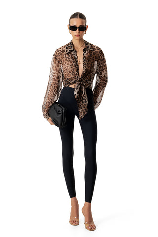 NYX LEOPARD SILK BLOUSE