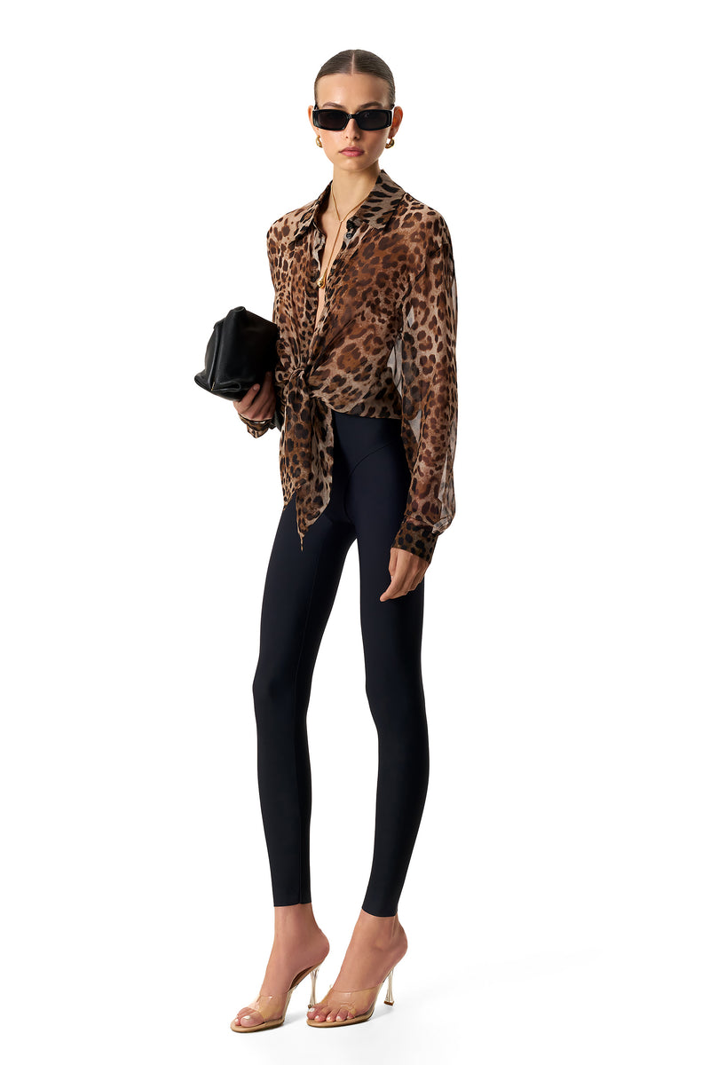 NYX LEOPARD SILK BLOUSE
