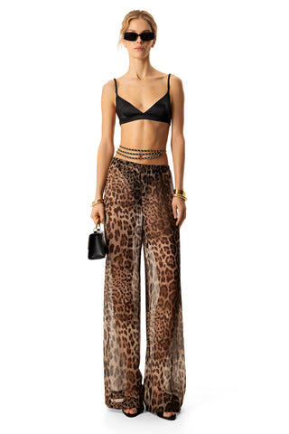 NYX LEOPARD SILK TROUSERS