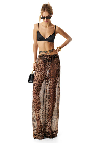 NYX LEOPARD SILK TROUSERS