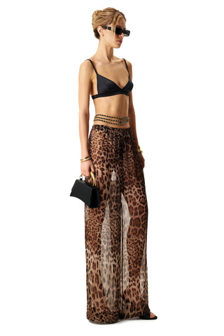 NYX LEOPARD SILK TROUSERS