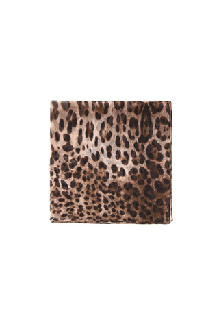 NYX Leopard Silk Bandana Flat Lay – 100% Italian Silk | ANNAFOXY