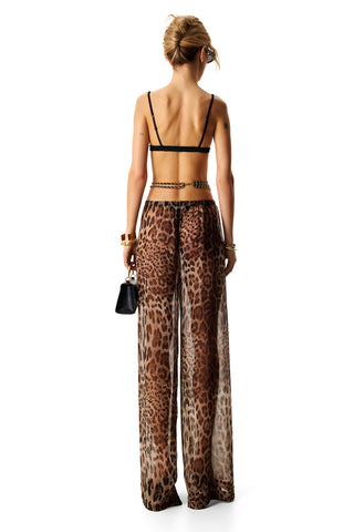 NYX LEOPARD SILK TROUSERS