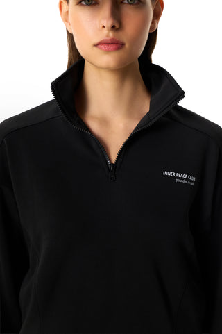 CALME NOIR HALF-ZIP