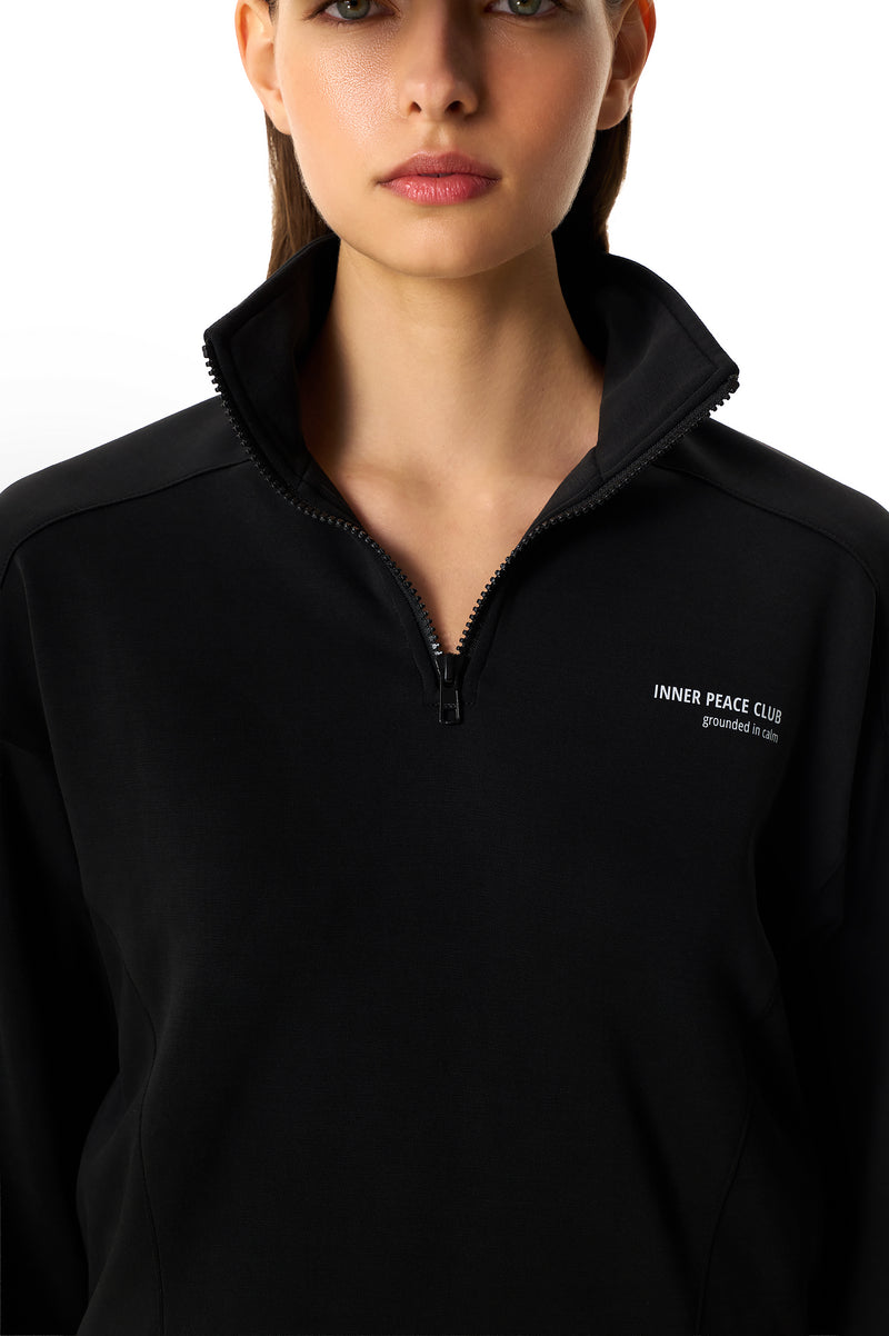 CALME NOIR HALF-ZIP